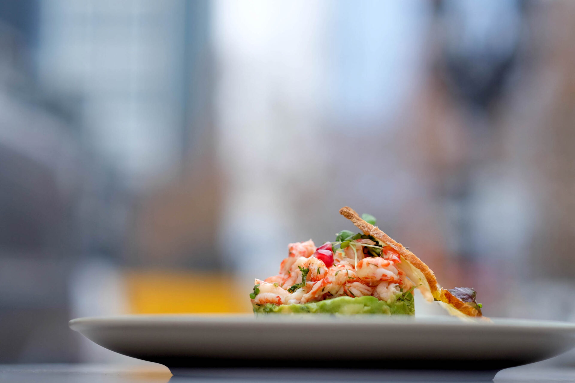 Avocadotatar mit Flusskrebsen